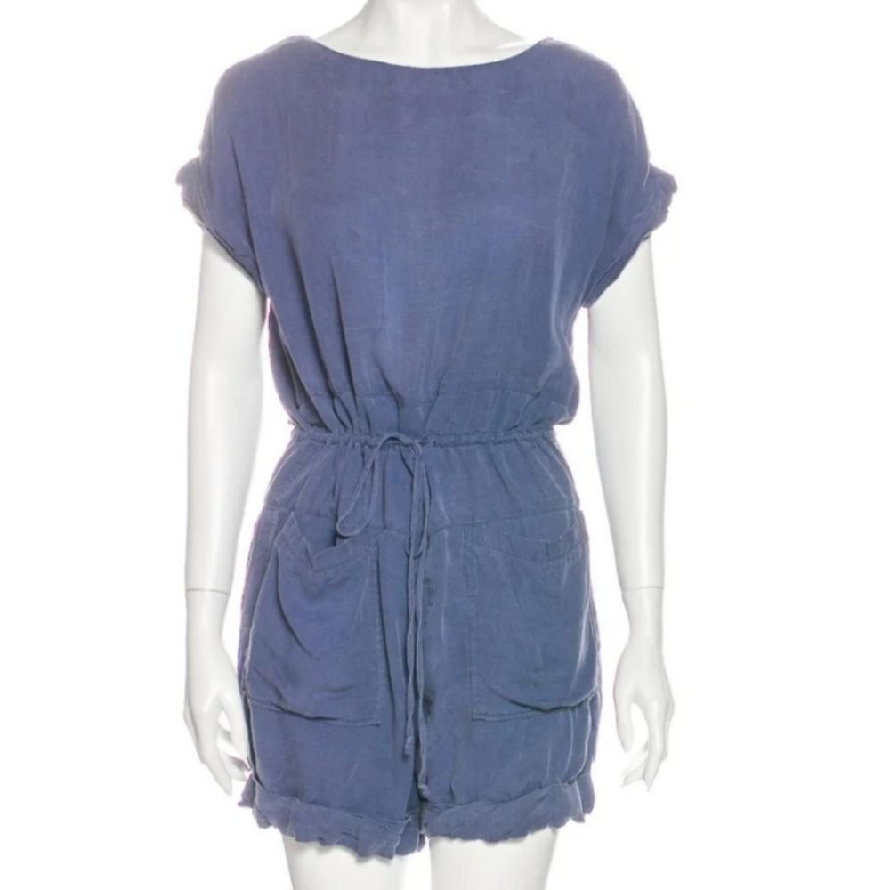 3.1 Phillip Lim Blue Linen Romper Jumpsuit